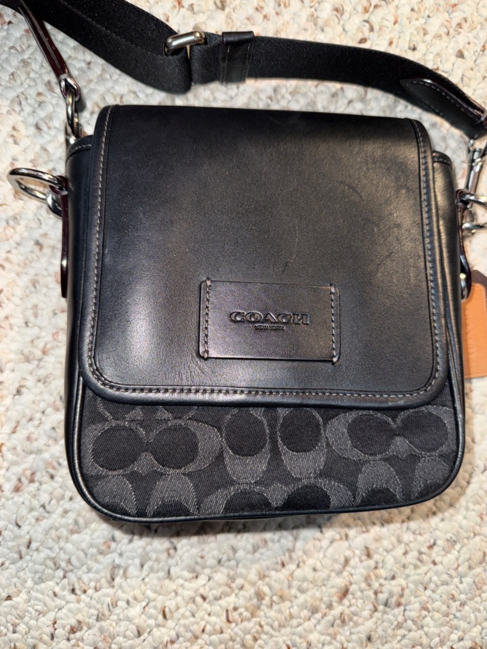 Coach Black Signature Canvas Crossbody Bag - Picture 2 of 5
